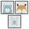 Stupell Industries Whimsical Woodland Nursery Animals 3pc Floating Frame Set Design by Kim Allen